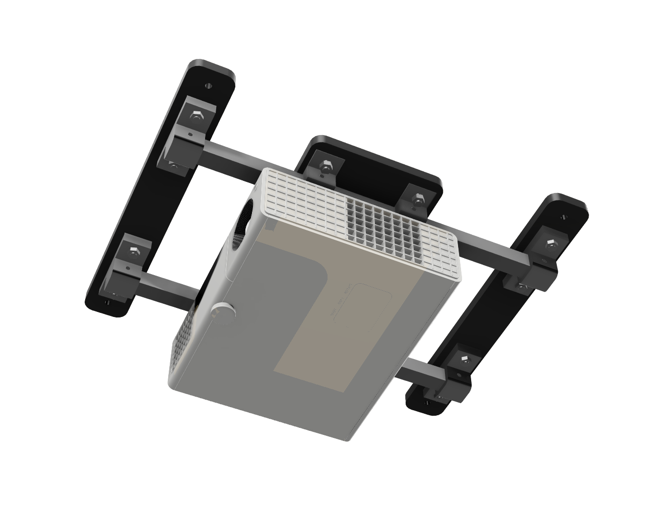 SkyRail Adjustable Sliding Ceiling Projector Mount for Golf Simulators by AllSportSystems.