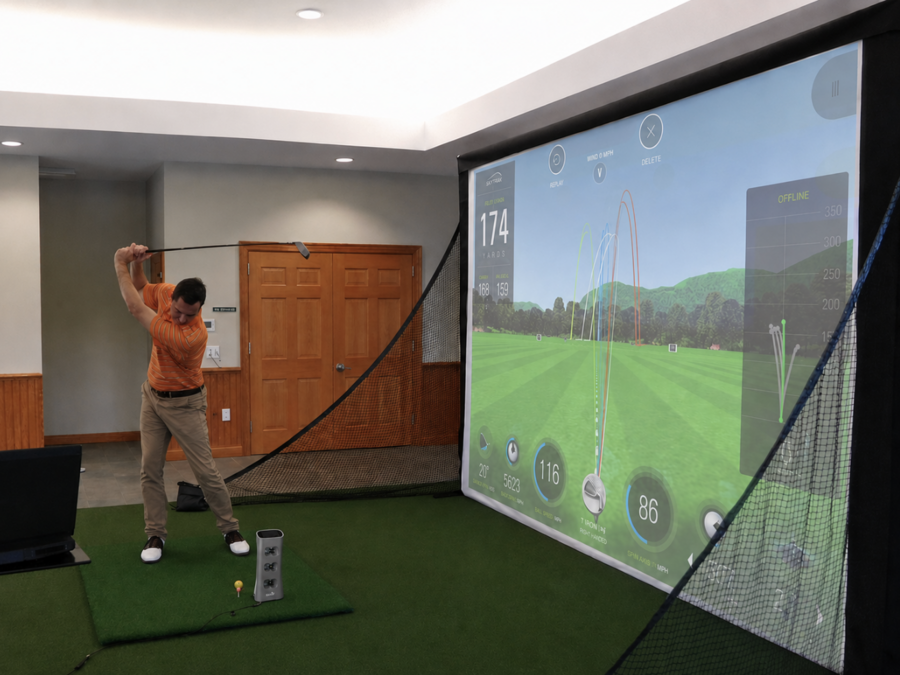 Low cost GOLFJOY Spica 3 home indoor golf simulator kit.
