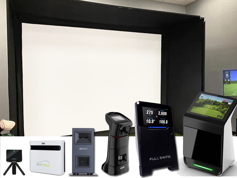 Cheapest golf simulator kits and packages with enclosures and screens from ALLSPORTSYSTEMS.