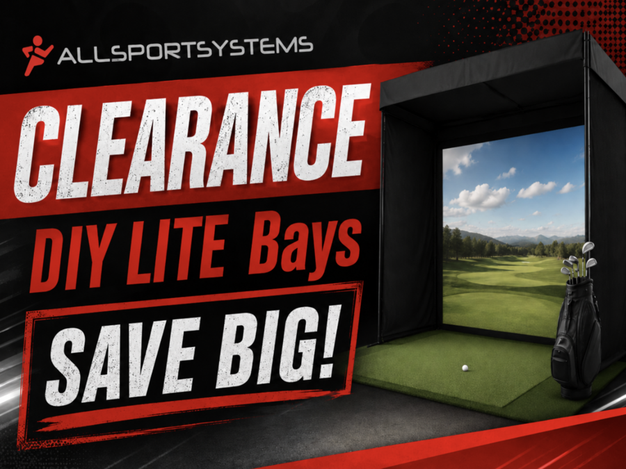 Clearance LITE DIY Bay golf simulator enclosure by AllSportSystems.