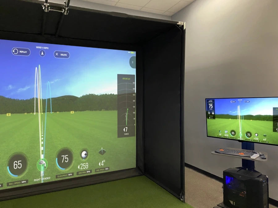 DIY AllSportSystems Golf Simulator Hitting Bays and Enclosures. Compare to Carl's