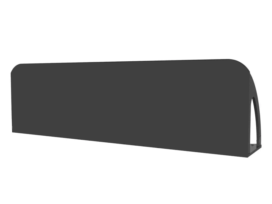 A desktop flight simulator panel with no cutouts for easy DIY hobbyists to cut and add their own instruments.