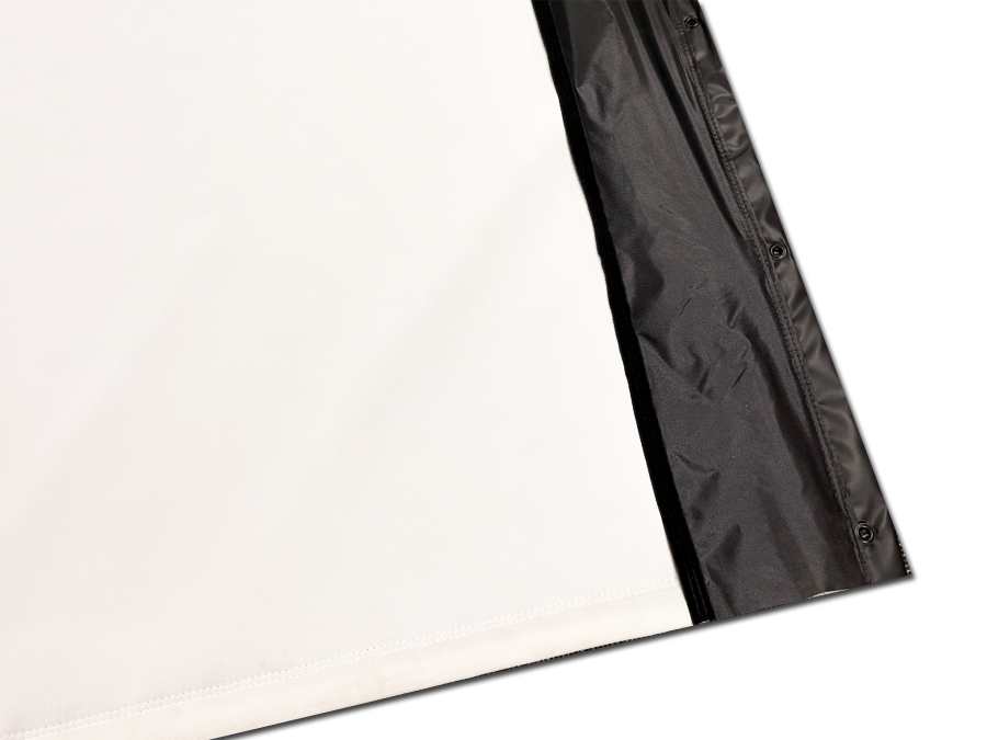 Sewn black flaps with velcro on the back face, added to any golf impact screen from ALLSPORTSYSTEMS. Similar to the Classic Flaps from Carl's Golf.