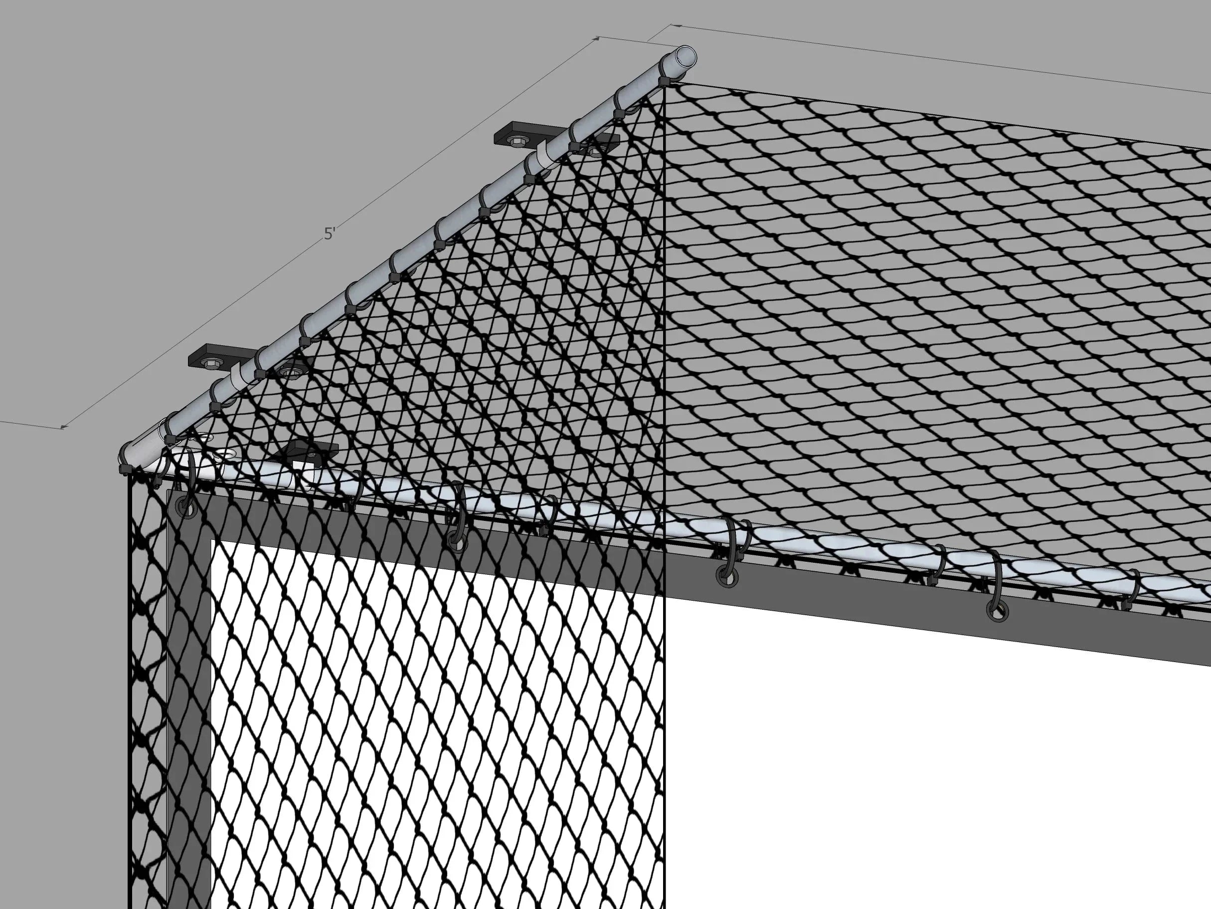 A Sky Bay™ Hanging Golf Simulator Bays and Enclosures by AllSportSystems.