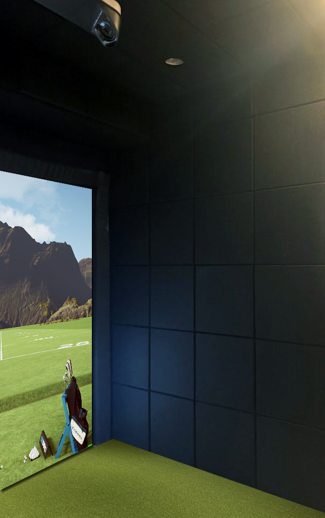 Budget Golf Simulator Wall Tiles and Padded Ceiling Panels for Indoor Golf Rooms from ALLSPORTSYSTEMS.