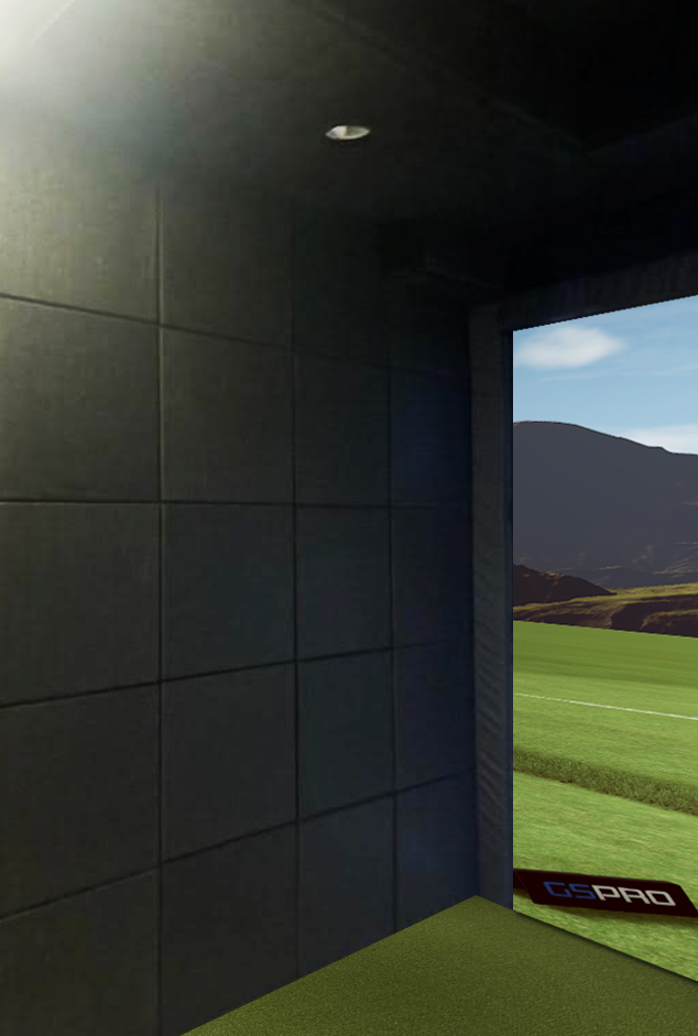 Low cost golf sim wall and ceiling panels and pads from ALLSPORTSYSTEMS.