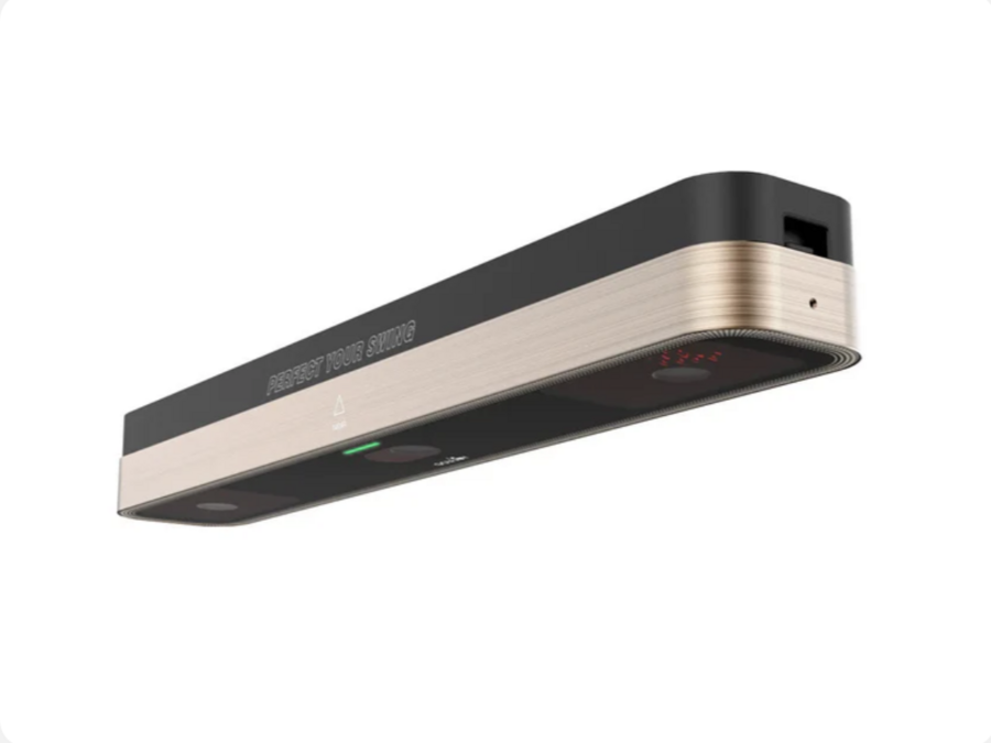 Ceiling mounted overhead golf launch monitor design by GOLFJOY.