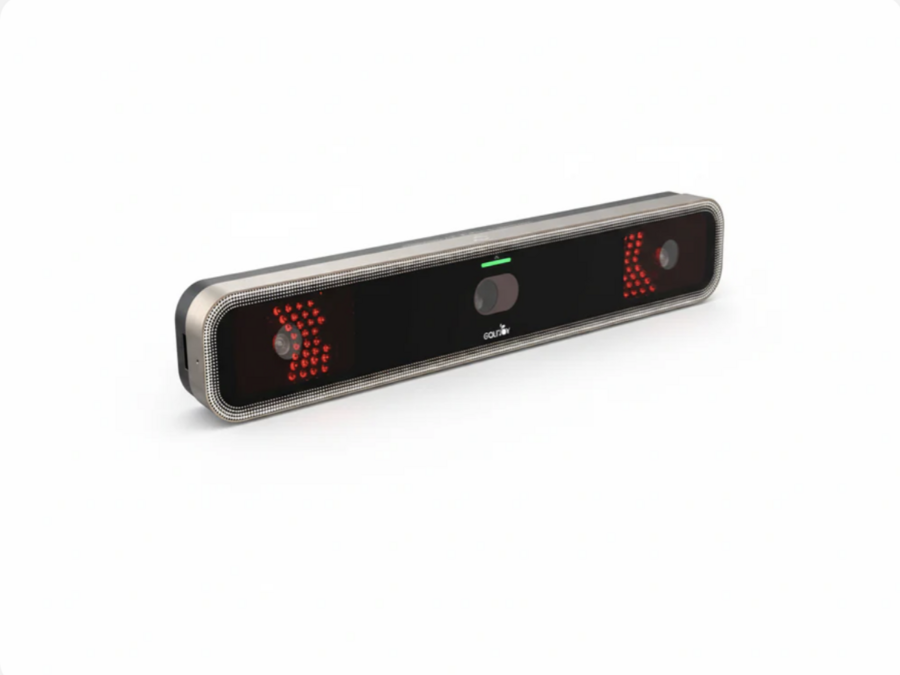 Sleek design of GOLFJOY GR3 overhead mounted golf sim launch monitor.