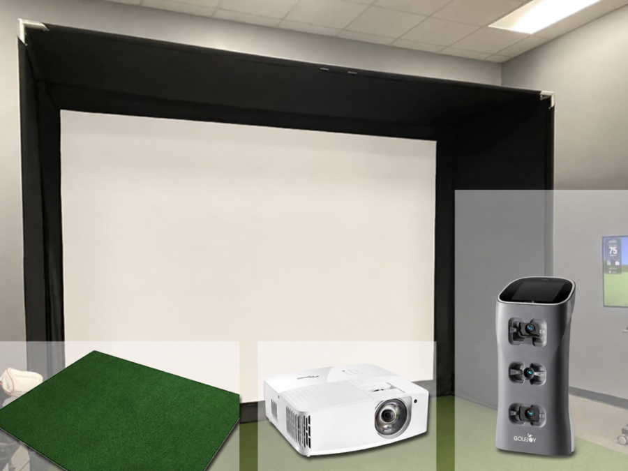GOLFJOY SPICA 3 golf simulator package with DIY bay.
