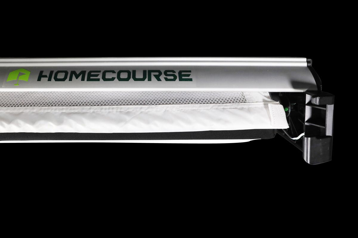 Homecourse pro retractable golf simulator impact screen