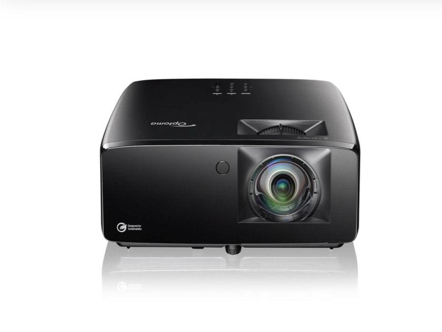 Front facing view of the Optoma ZK431ST-B 4K short throw projector.