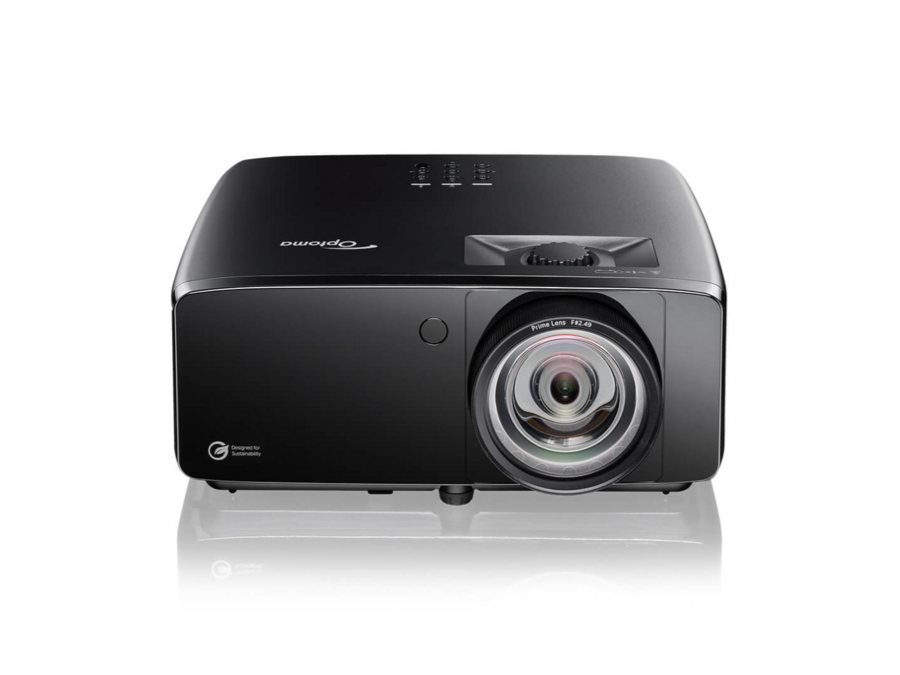 The top rated optoma zk521st-b short throw laser golf sim projector.