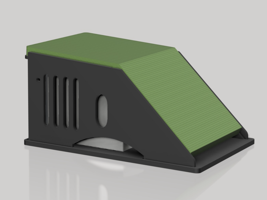 Side venting slots on the best golf sim floor projector mount.