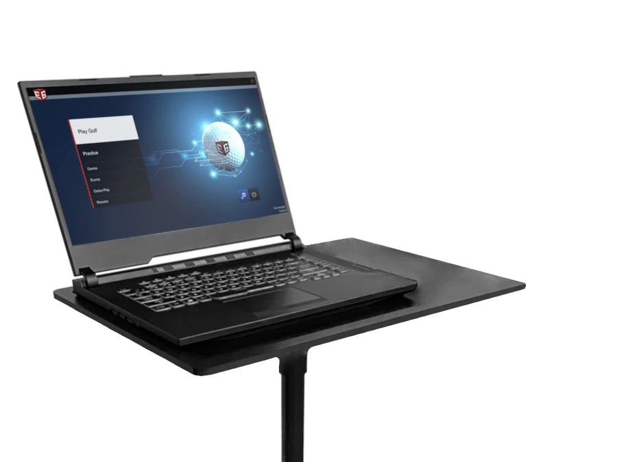 AllSportSystems' Preloaded Gaming Laptop With Stand for SkyTrak Golf Simulators.
