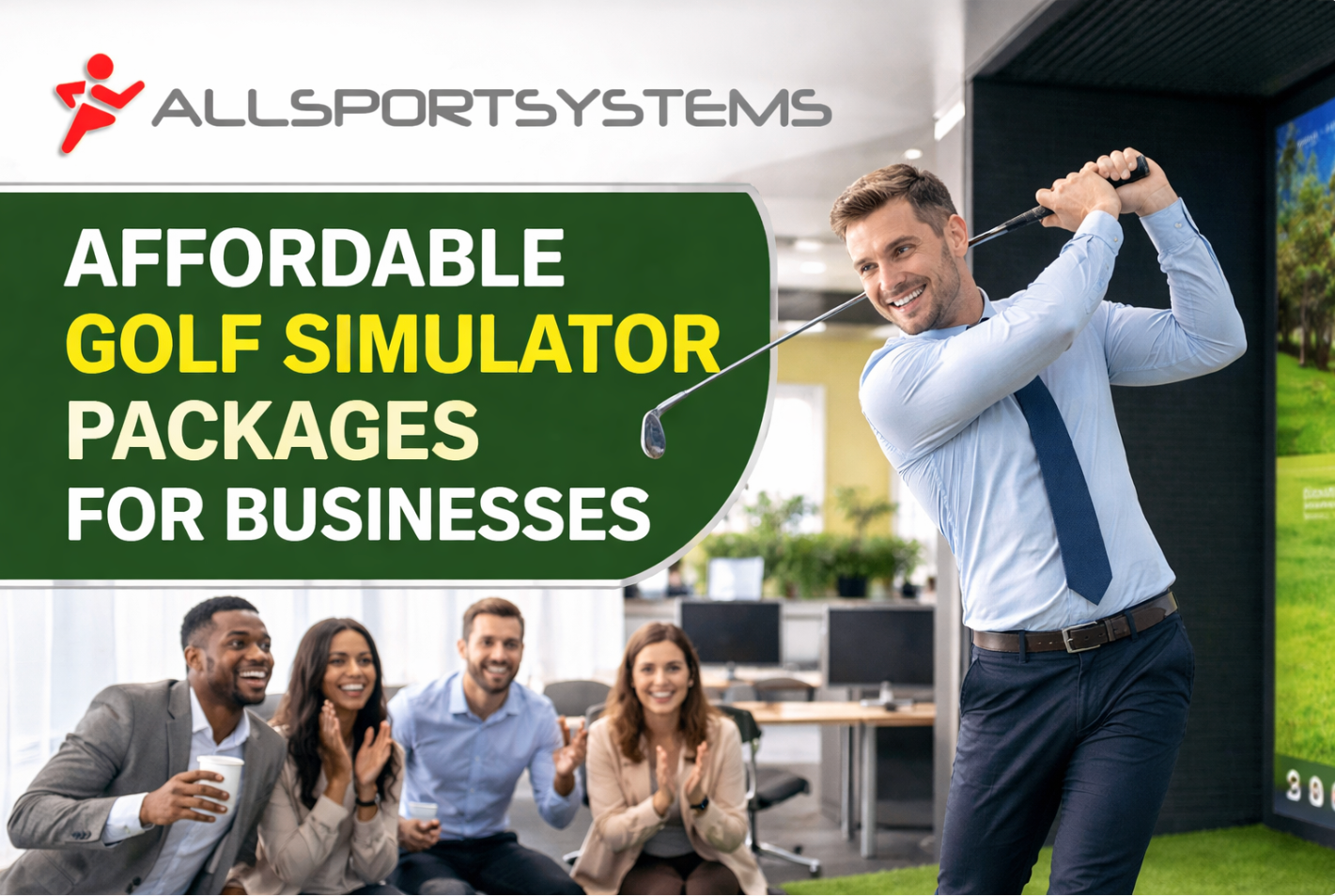 Inexpensive golf simulator packages improve workplace culture and employee engagement