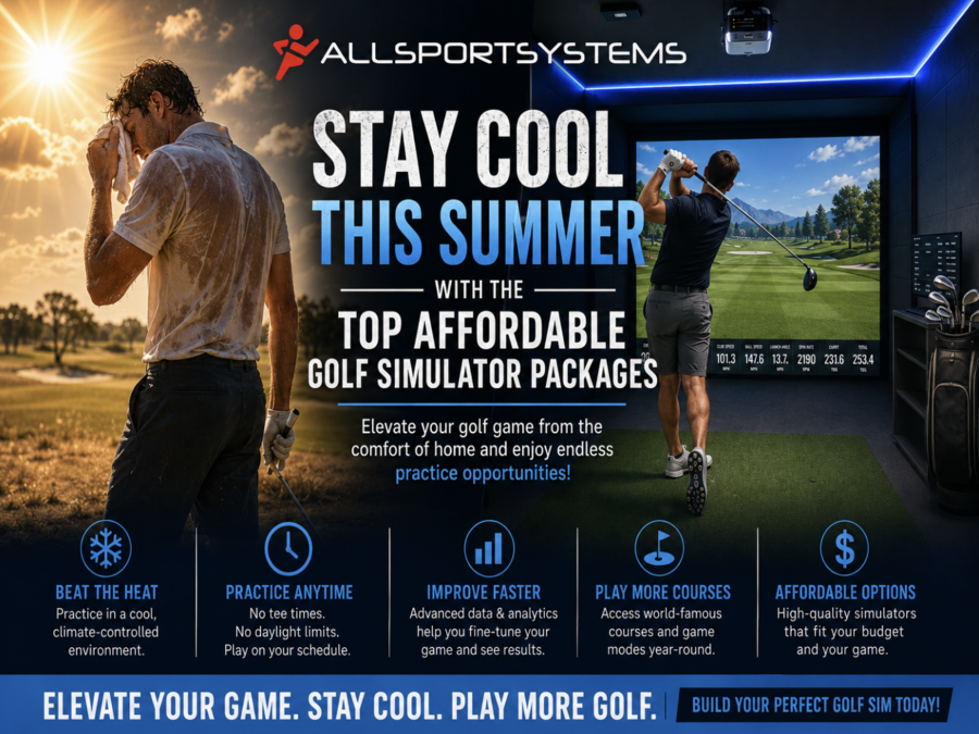 Stay cool with the best summer golf sim packages from AllSportSystems.