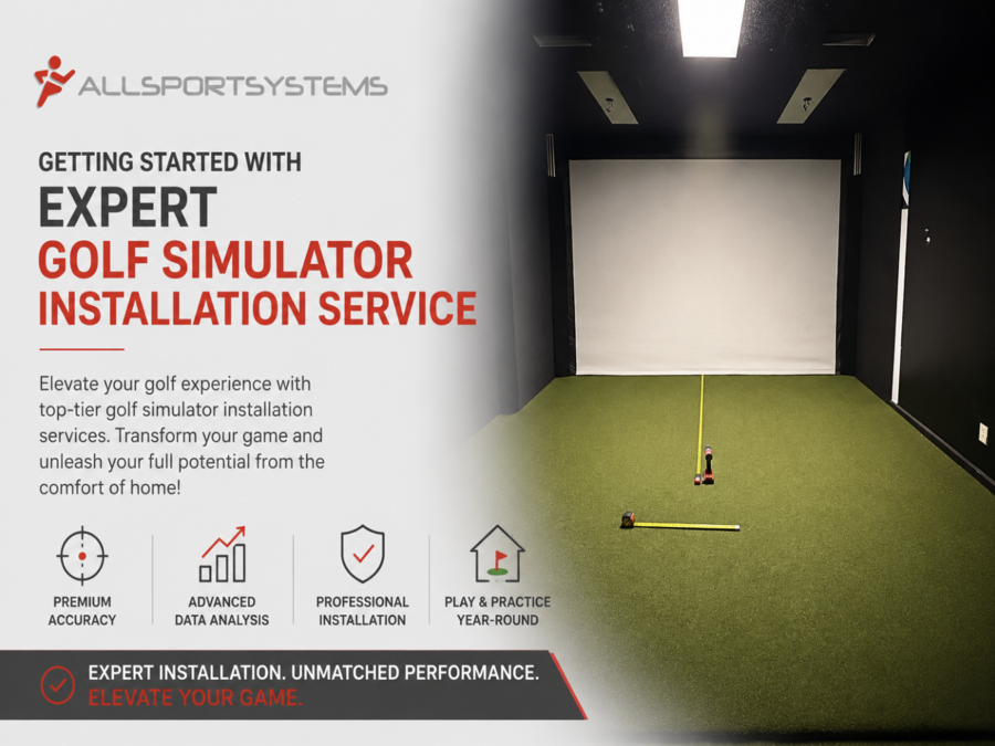 Expert golf simulator installation in commercial and home settings.