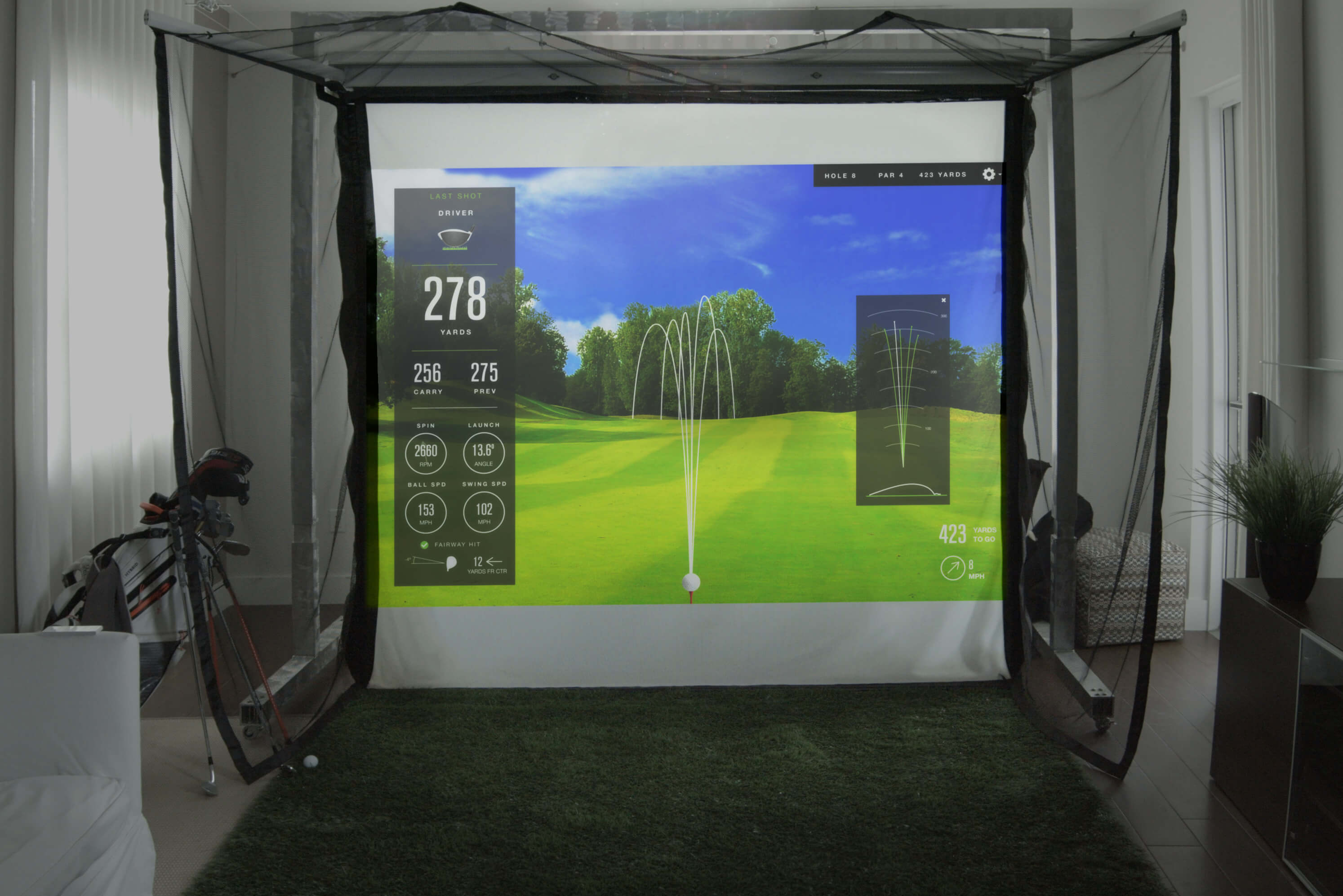 Golf Simulator Hitting Enclosure by Allsportsystems