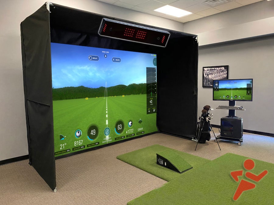 Low cost home golf simulator package with Uneekor Eye XO