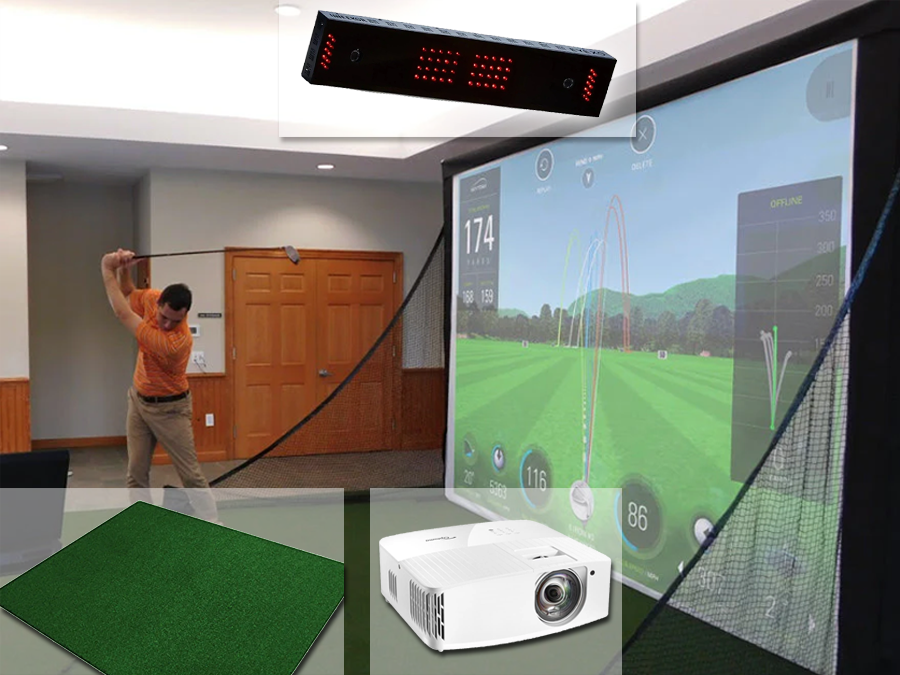 Best low prices on Uneekor Eye XO Golf simulator kits and packages for small rooms.