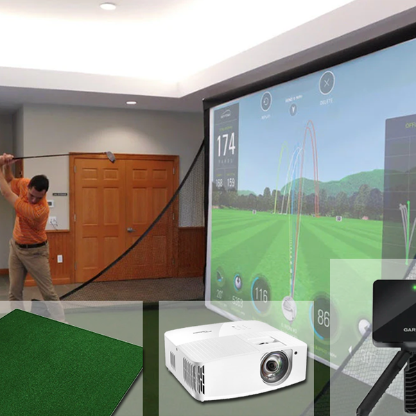 Low Cost Garmin R10 Golf Simulator Bundles with XGA Projector and Smal