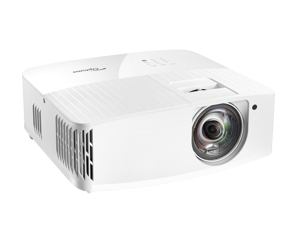 The Fast Bundle Garmin R50 Golf Simulator comes with a 4K white projector featuring a front lens and side vents.