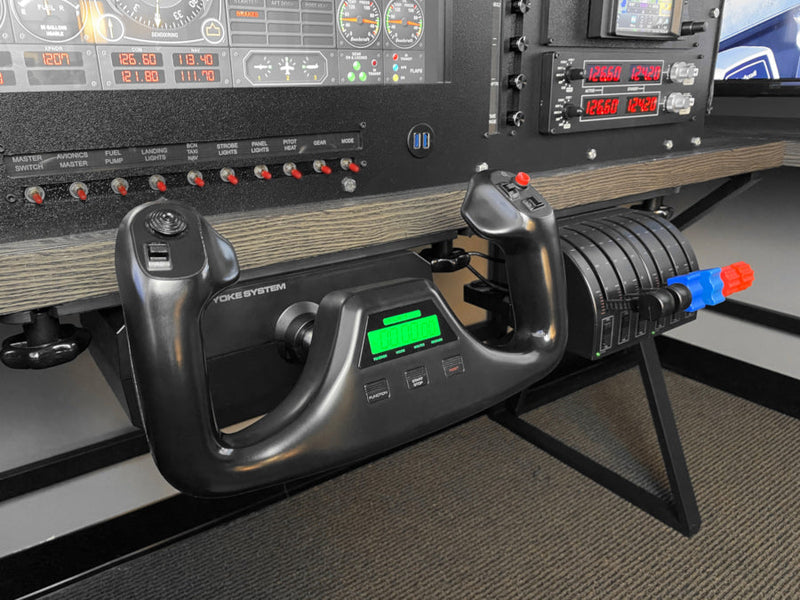 Flight Sim Desktop Instrument Rack Flight Simulator Panels, Dashes, and Under Desk Yoke Mounts