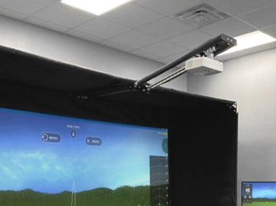 AllSportSystems SkyRail+ Cage Attached Golf Simulator Projector Mount for DIY Bays.