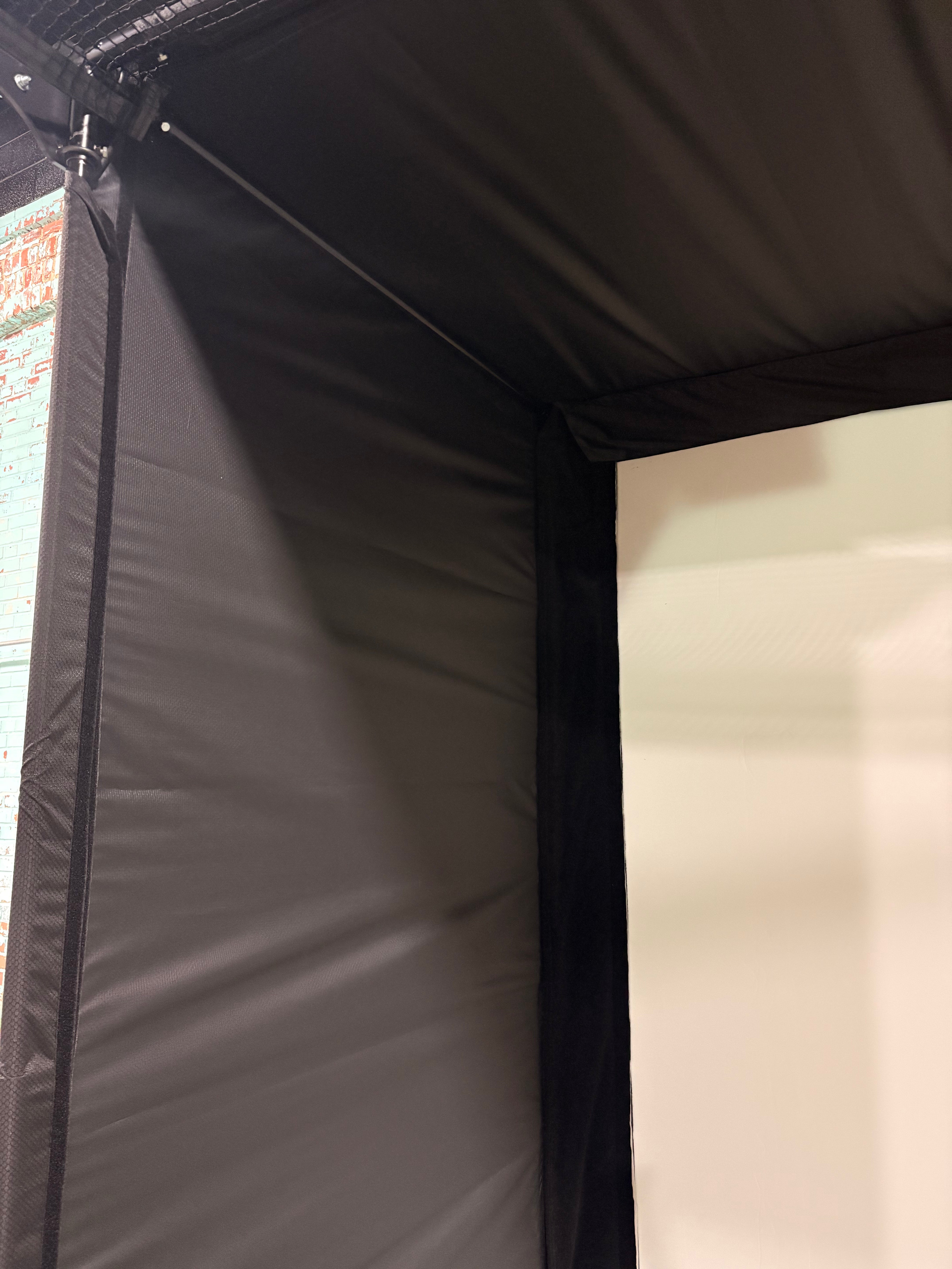 Protect your golf simulator and players with corner foam padding and trim, designed to absorb ball strikes and minimize the risk of ricochets and injury