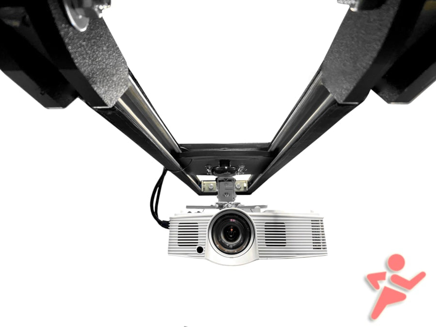 AllSportSystems Sliding projector ceiling mount for DIY Golf Simulator Hitting Enclosure Bays.