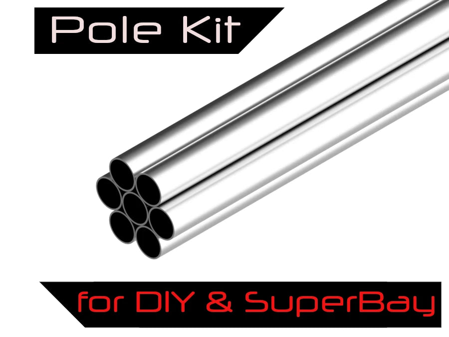 Pole Kit for Golf Simulator Hitting Enclosure by Allsportsystems