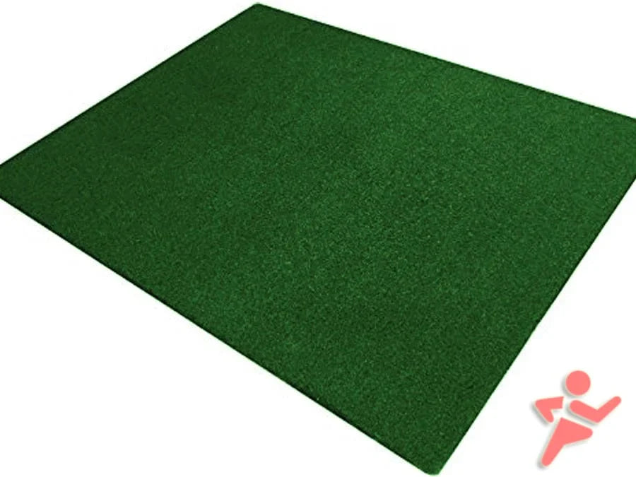 Fast Bundle's Golf Simulator Packages and Kits with 4:3 DIY Bay features a rectangular green synthetic turf mat with a flat, even surface, perfect for enhancing your DIY golf bays or integrating into home golf simulator setups.