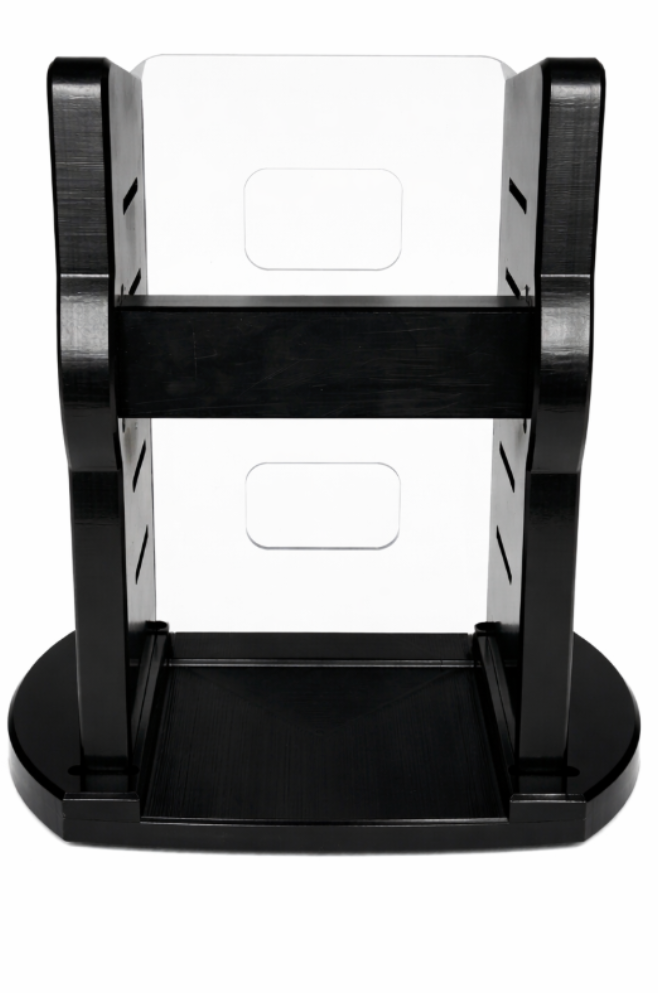 Protective shield enclosure for the GOLFJOY Spica 3 portable launch monitor.