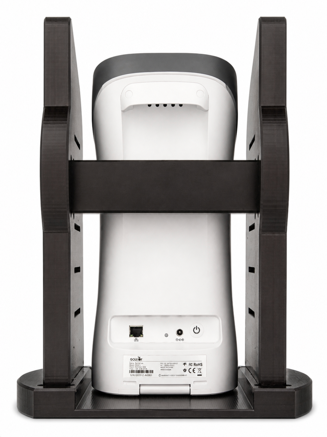 Back accessibility view of the GOLGJOY Spica 3 portable launch monitor case.