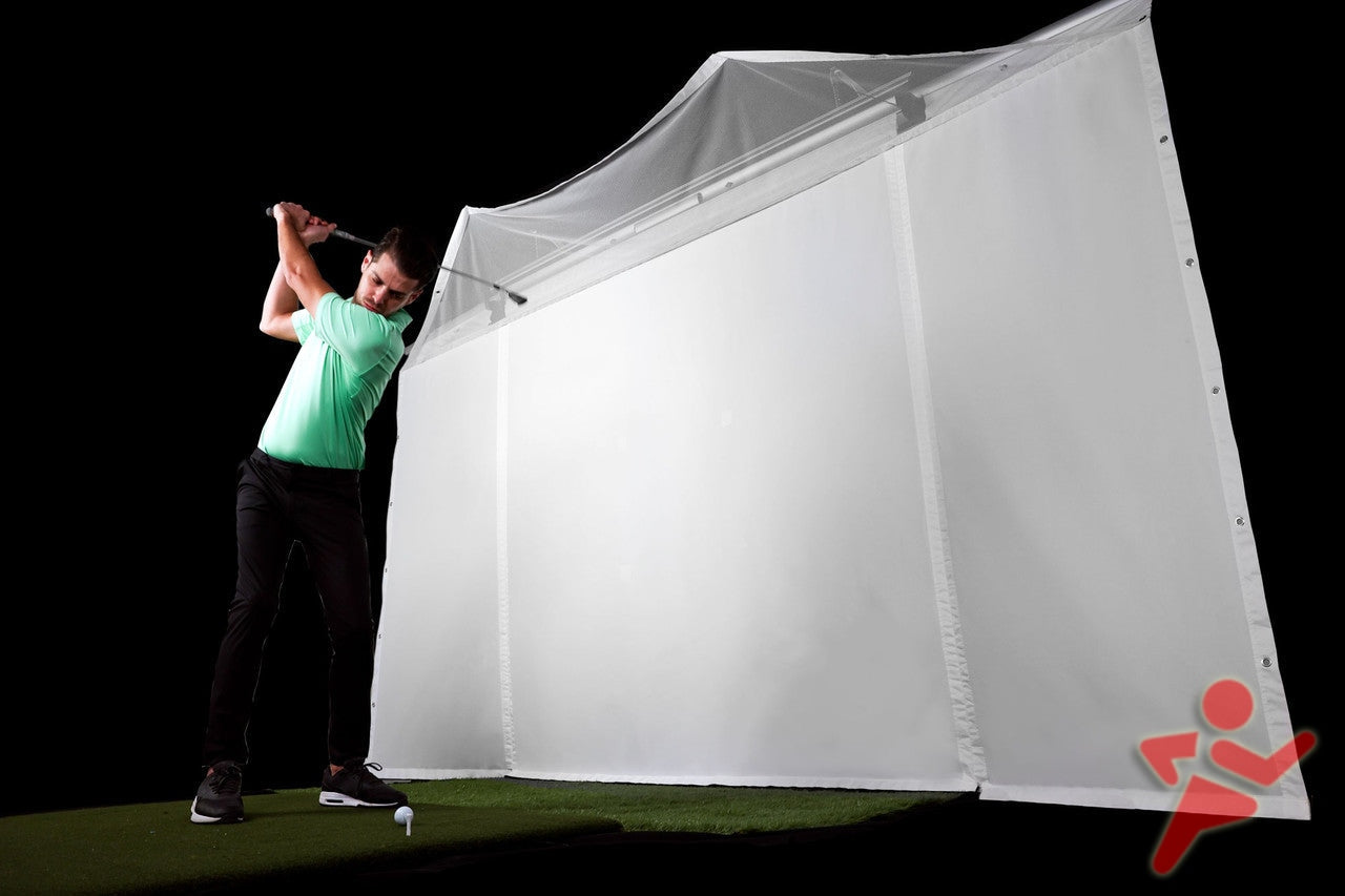 Homecourse pro retractable golf simulator impact screen