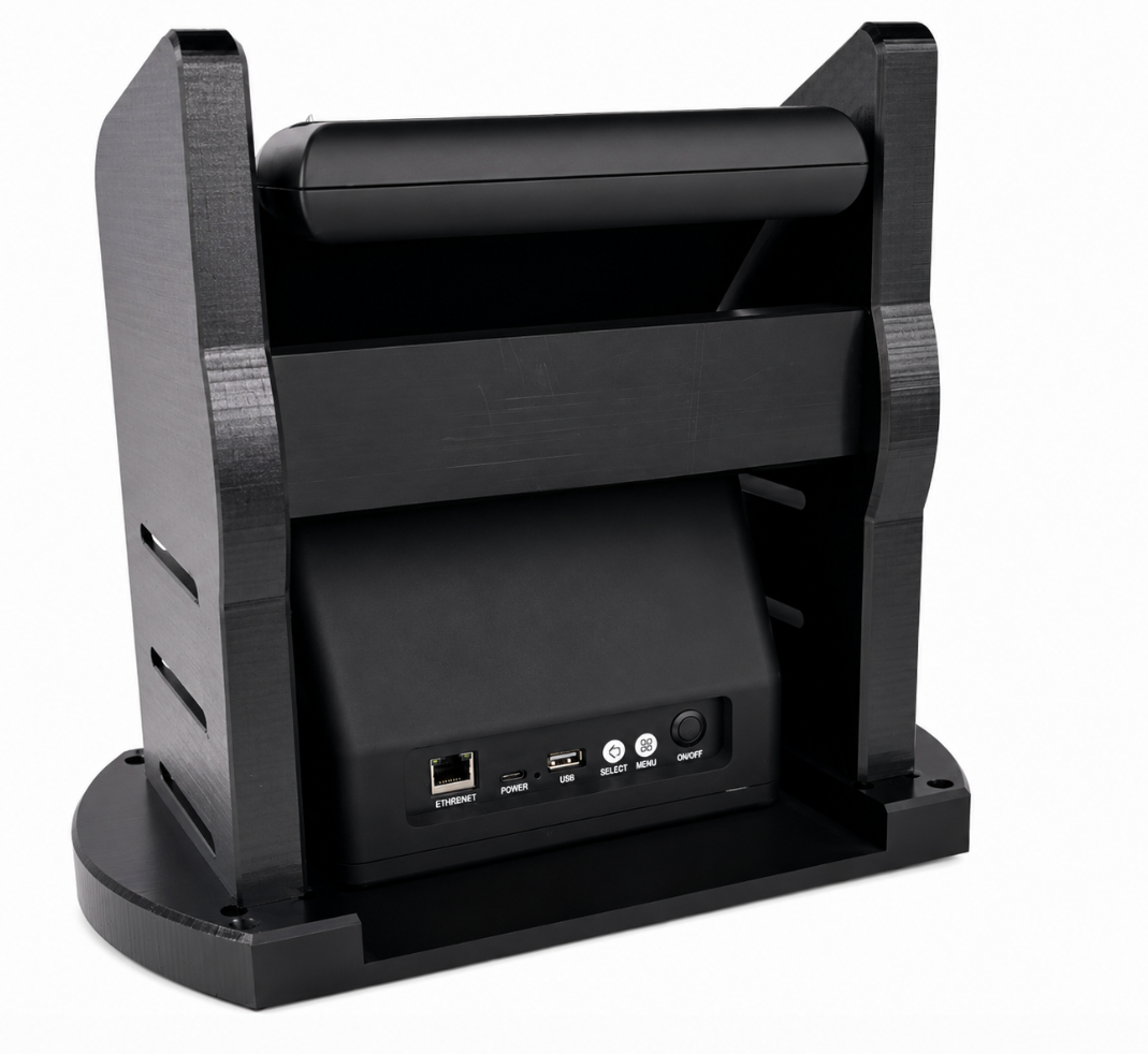 Back view of the TruGolf LaunchBox portable golf launch monitor case.
