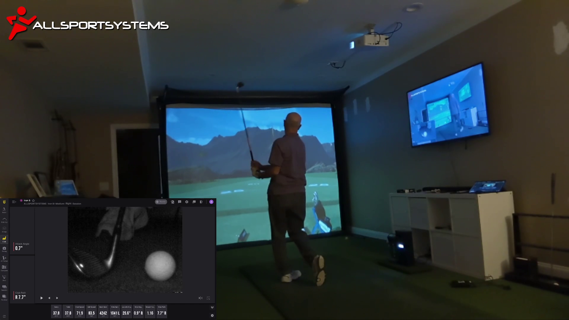 Affordable golf simulator room installation and setup services by ALLSPORTSYSTEMS.